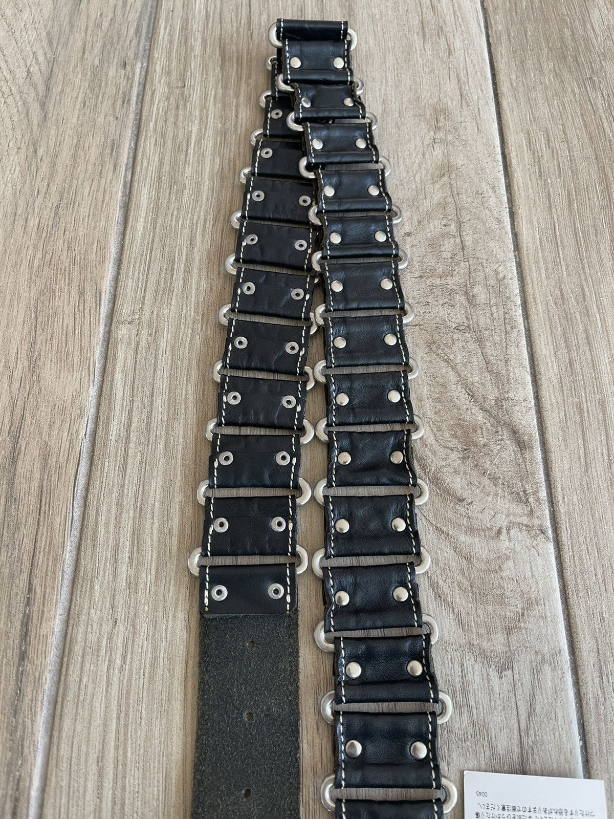 Undercover Undercover AW06 'GuruGuru' Silver Ring Studded Leather Belt Size ONE SIZE - 4 Thumbnail