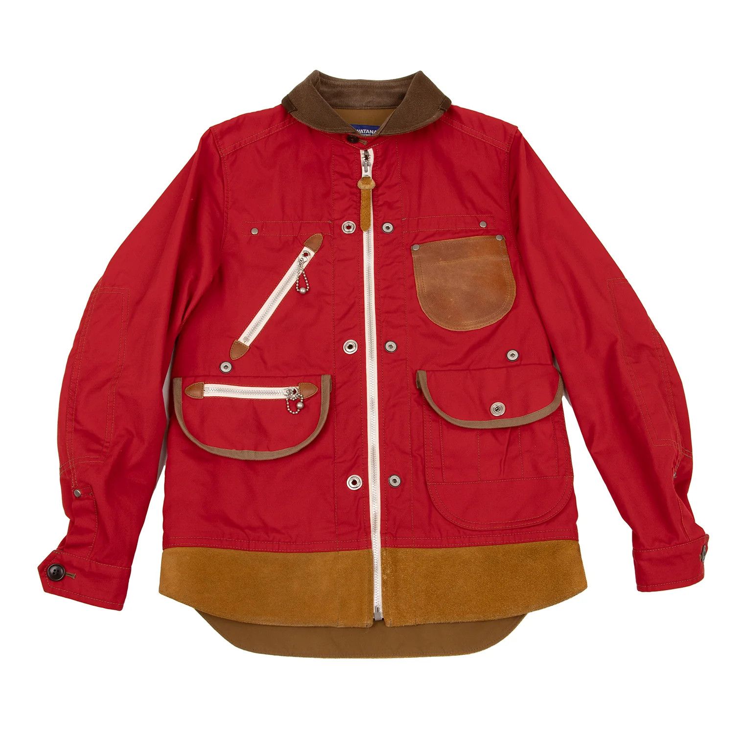Junya Watanabe Reversible Leather Panel Jacket in Red-Brown, Size XS Size US XS / EU 42 / 0 - 1 Thumbnail