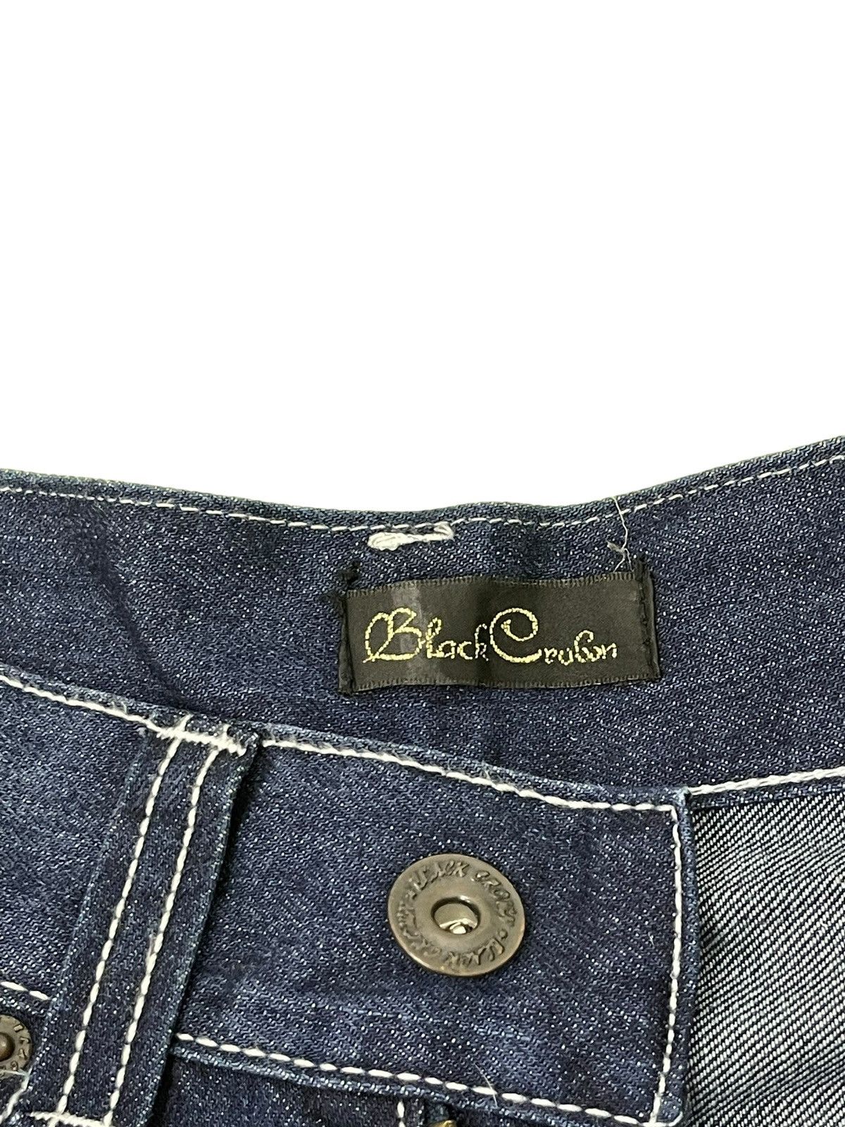 Japanese Brand Flare Jeans Black Crown Faded Distress Boot Cut 8🟦7 Size US 28 / EU 44 - 11 Thumbnail