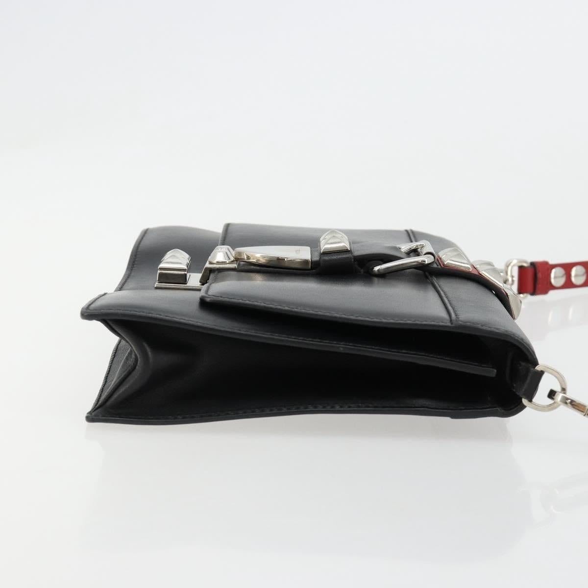 Prada Prada Leather Electra Studs Shoulder Bag Black Size ONE SIZE - 3 Thumbnail