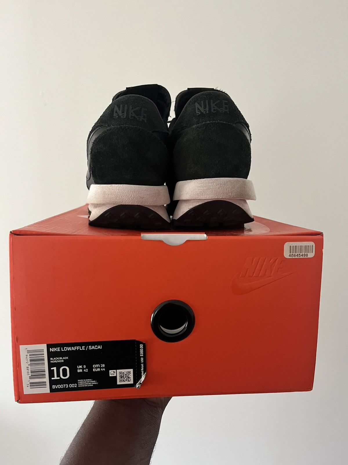 Nike × Sacai sacai x Nike LD Waffle Black Nylon Size US 10 / EU 43 - 4 Thumbnail