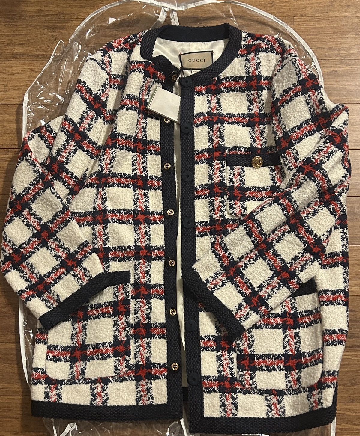 Gucci Gucci GG Button Web Wool Blend Tweed Jacket 660820 Size M / US 6-8 / IT 42-44 - 12 Thumbnail