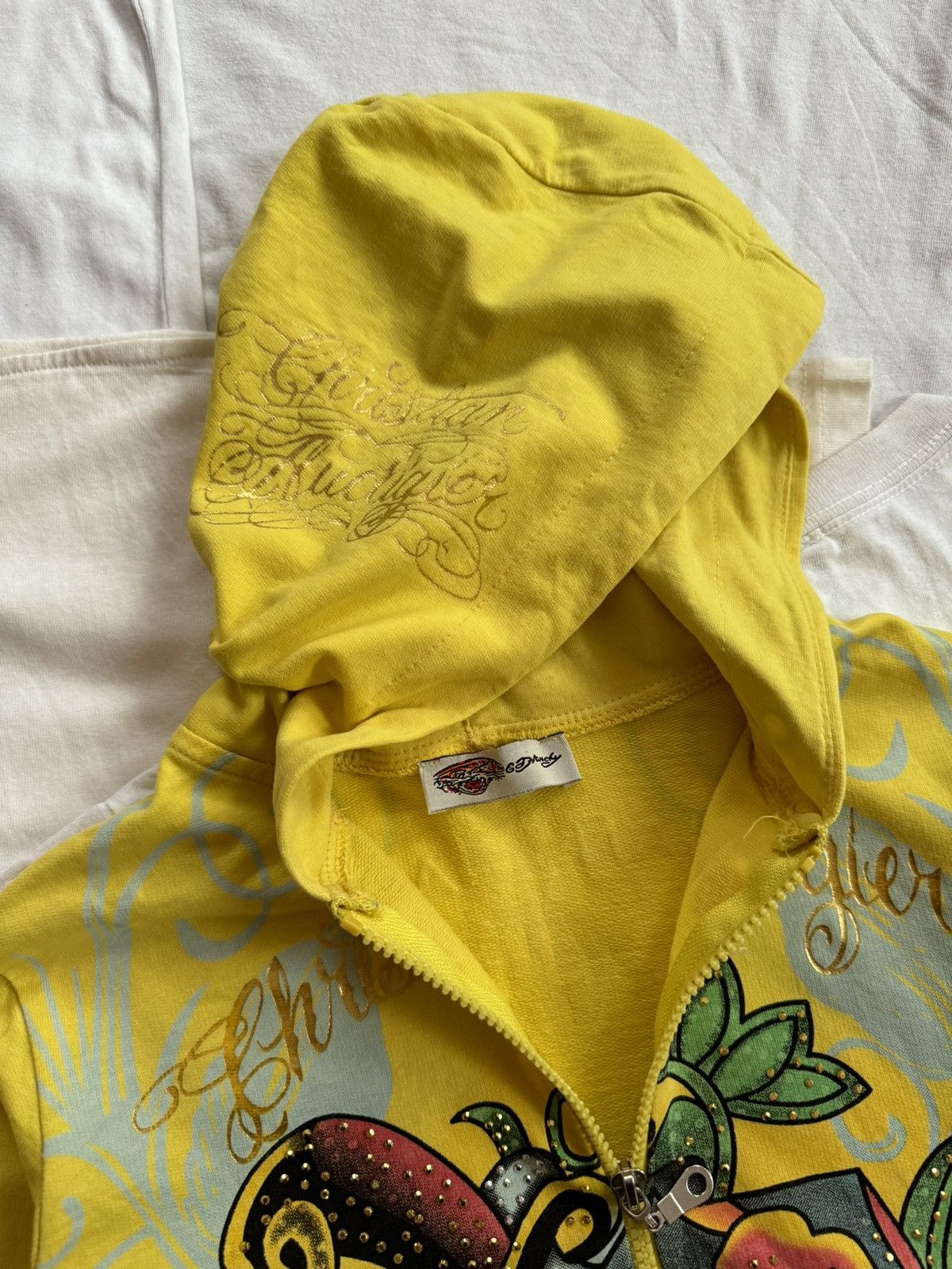 Christian Audigier × Ed Hardy × Vintage Vintage Y2K Ed Hardy by Christian Audigier Women’s Hoodie Size L / US 10 / IT 46 - 3 Thumbnail