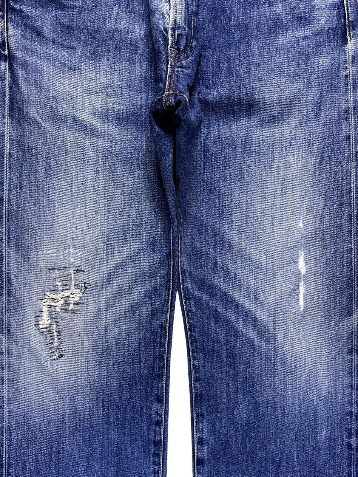 Japanese Brand × Uniqlo Vintage Japanese Uniqlo Selvedge Mud Wash Distressed Jeans Size US 33 - 6 Thumbnail