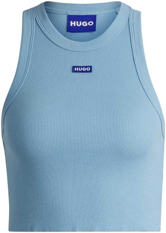 Hugo Hugo by Hugo Boss Rib Crop Tank Baby Blue ( XL ) Size XL / US 12-14 / IT 48-50 - 3 Thumbnail