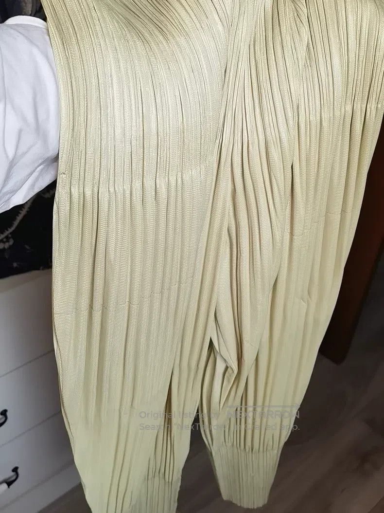 Issey Miyake Issey Miyake size:3 Smoky Yellow Casual Trousers Size 31" - 3 Thumbnail