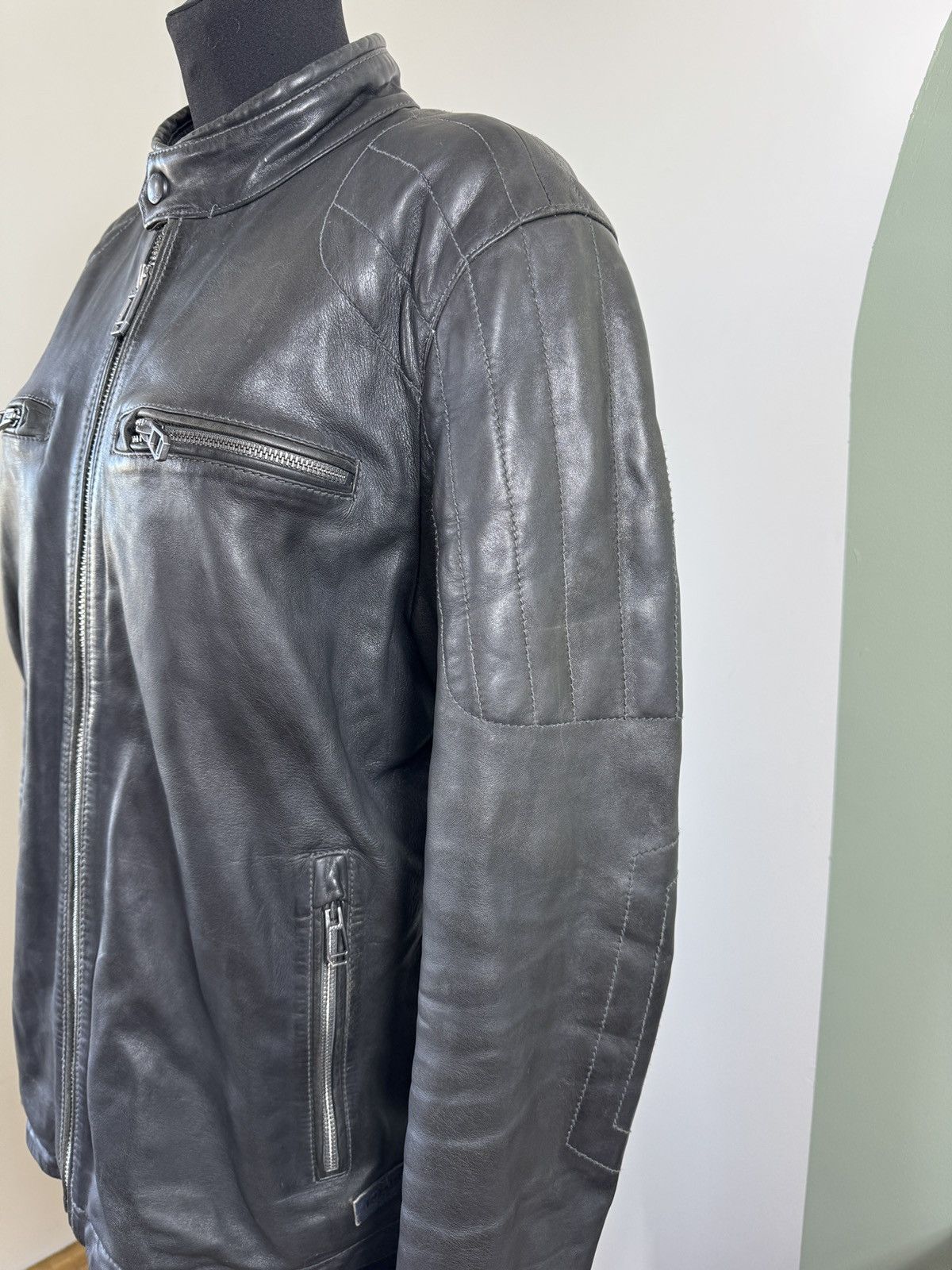 Joop! Joop! Jeans Black Lambskin Leather Biker Jacket Vintage 52 Size US L / EU 52-54 / 3 - 9 Thumbnail