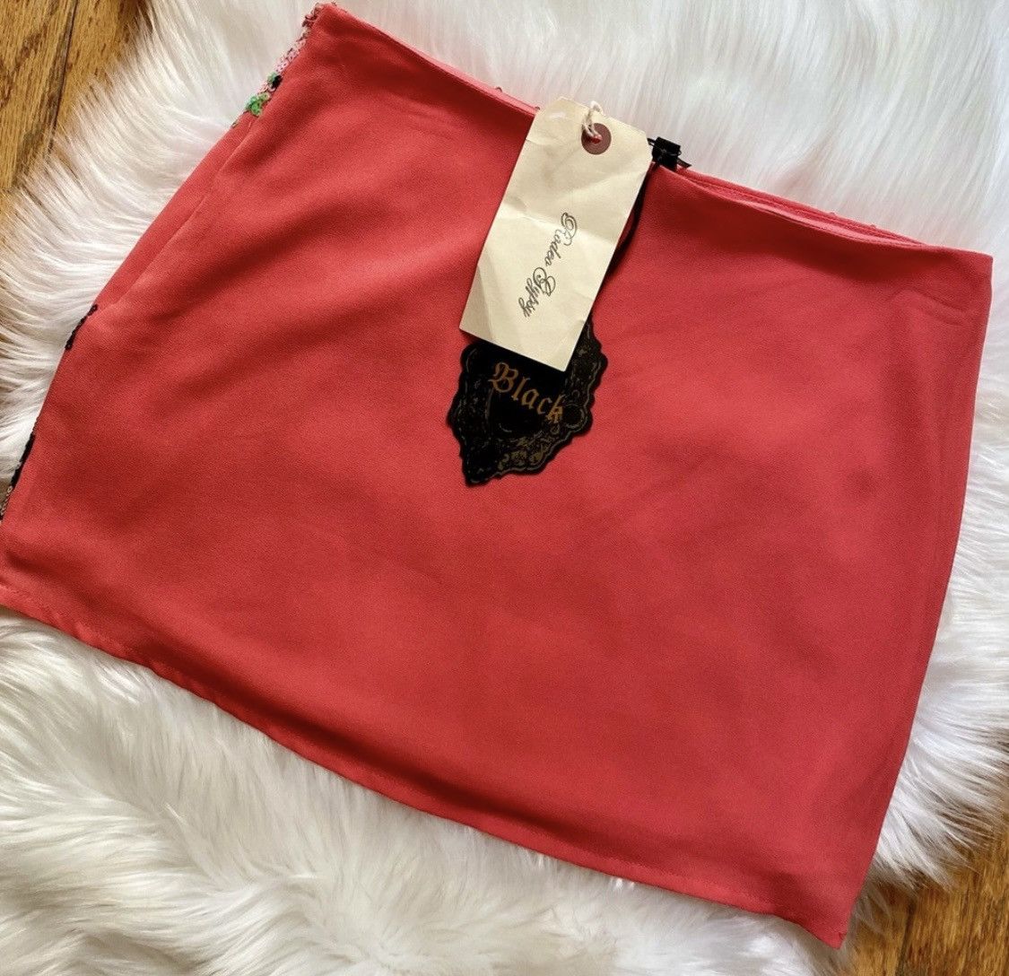 Other GORGEOUS CORAL SPARKLY SEQUIN EMBELLISHED MINI SKIRT SZ S Size 29" - 8 Thumbnail