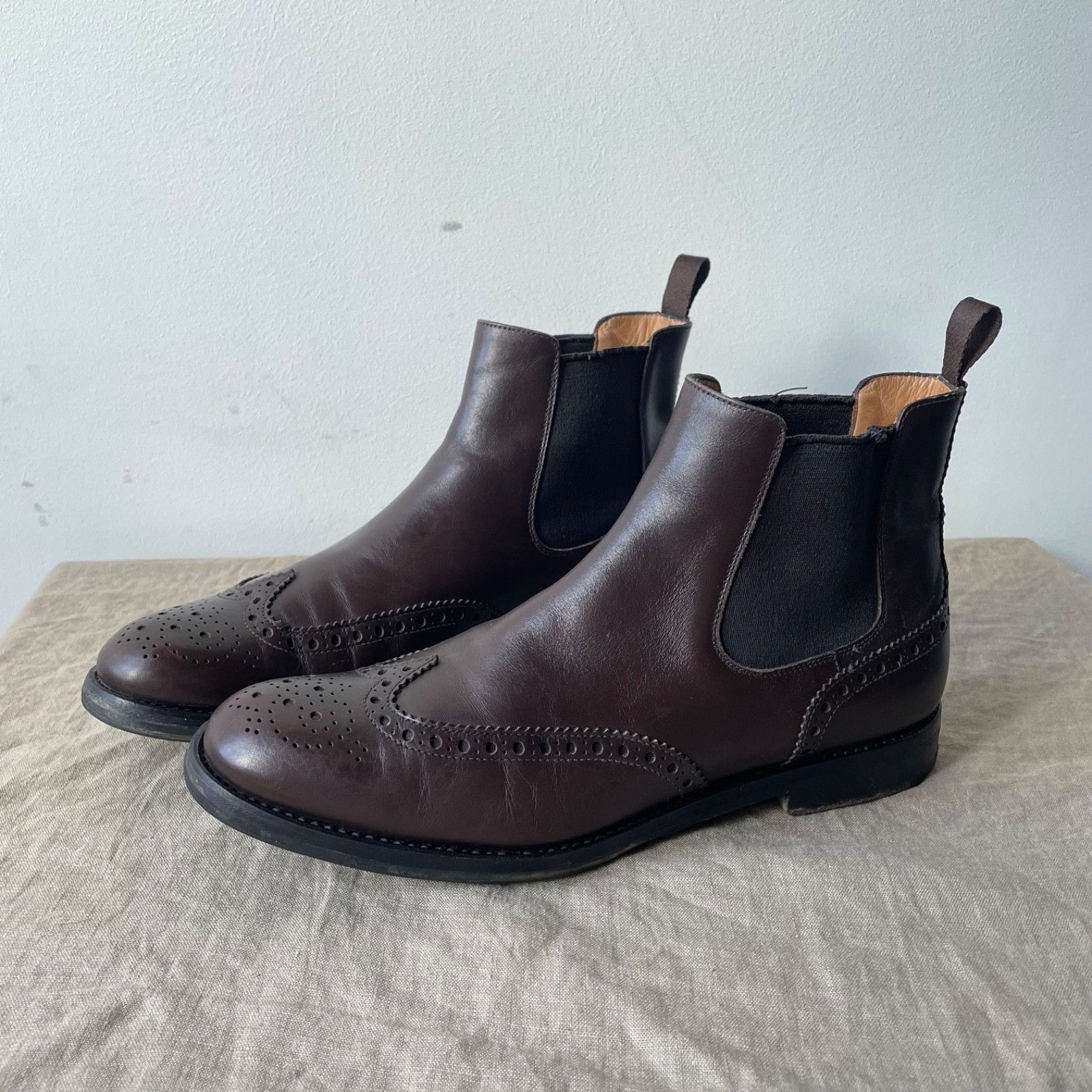 Church's Church Ketsby Italy Made Leather Brogue Chelsea Boots 9665AC Size US 8 / IT 38 - 3 Thumbnail