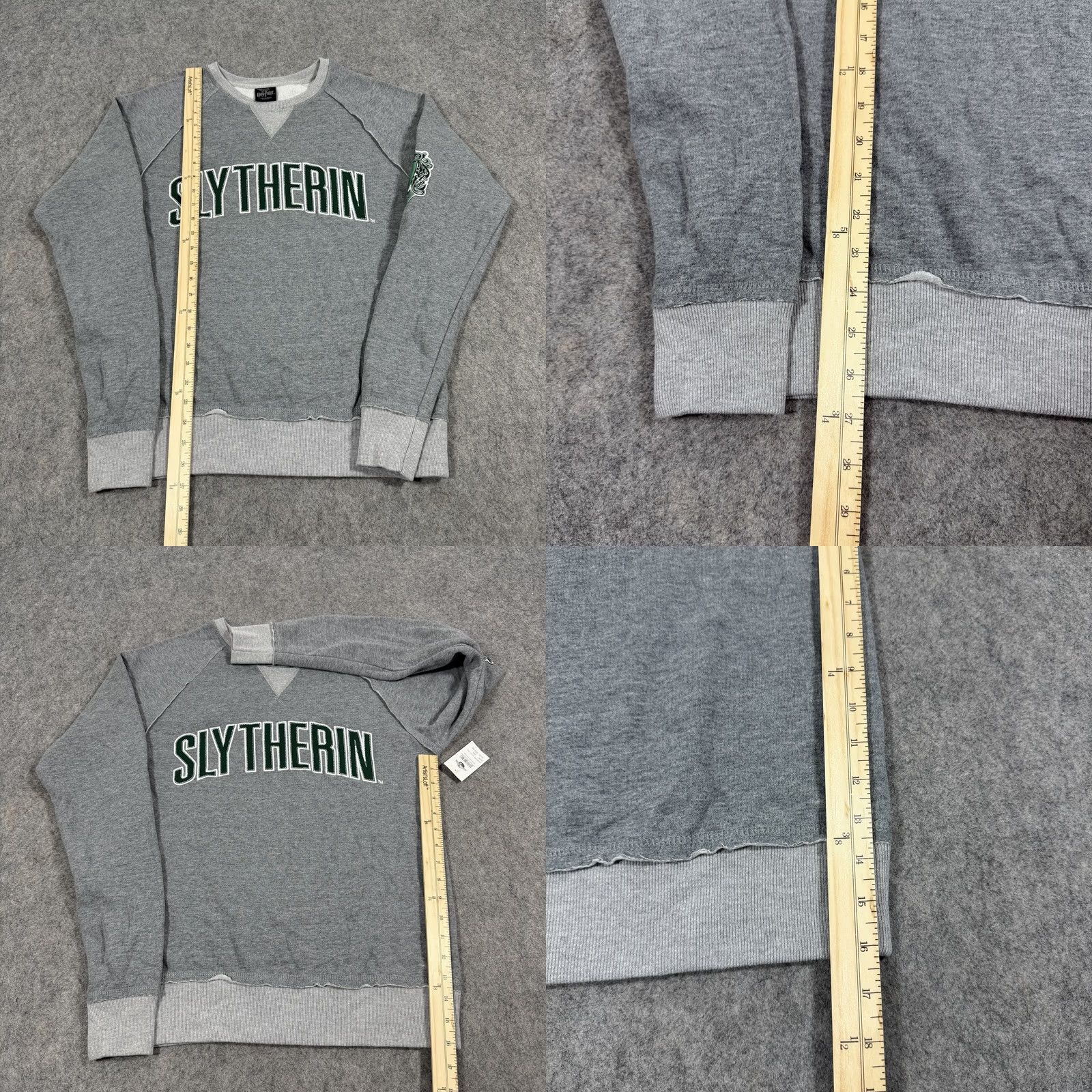 Vintage Universal Studios Harry Potter Slytherin Sweatshirt Unisex Adults Gray Small Black? Size US S / EU 44-46 / 1 - 8 Thumbnail