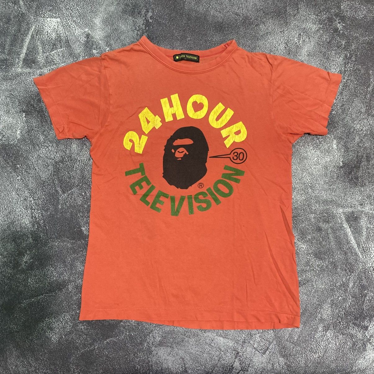 Vintage Vintage A Bathing Ape x 24 Hours Television Tee 90s Size US S / EU 44-46 / 1 - 1 Thumbnail