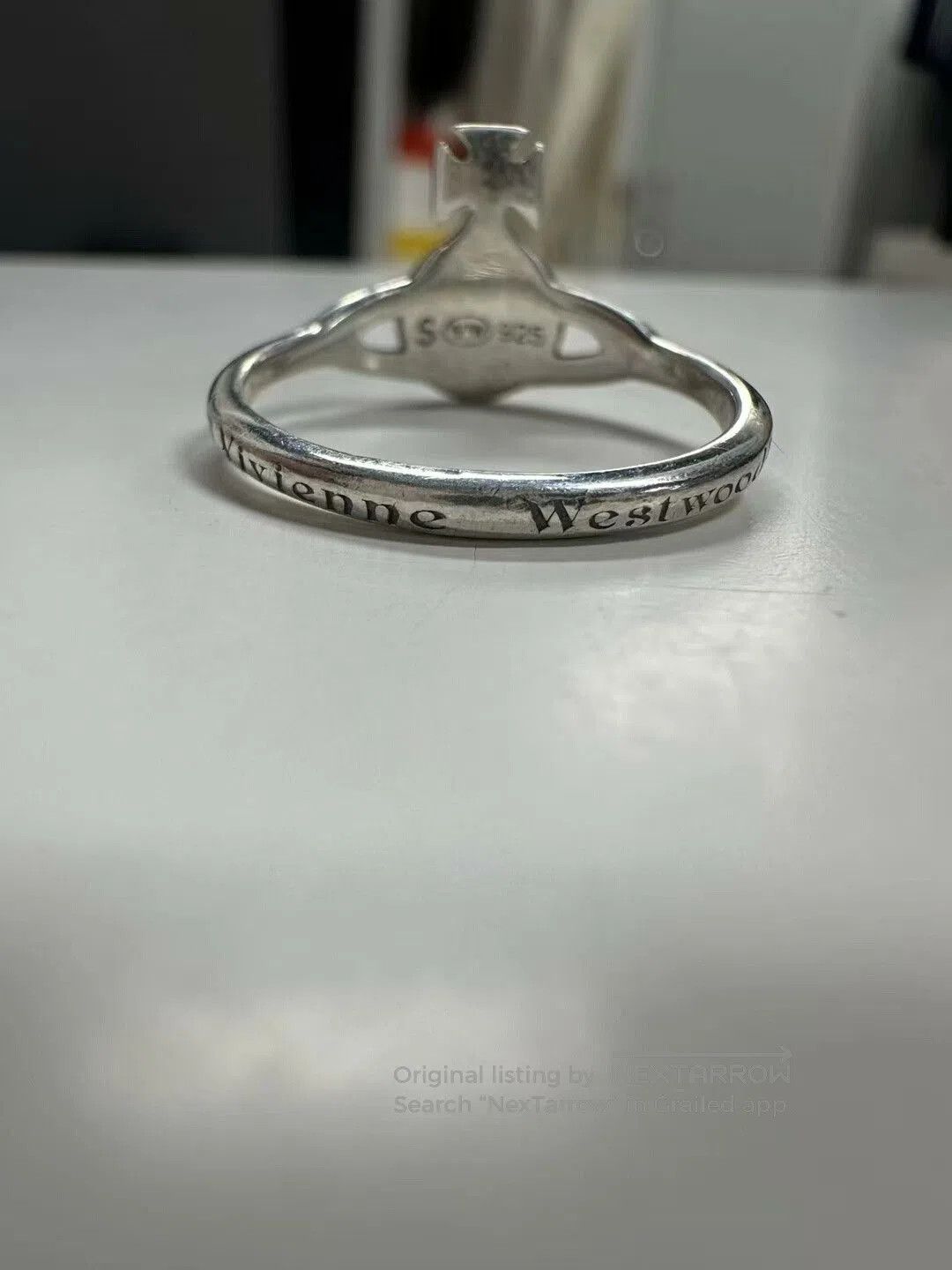 Vivienne Westwood vivienne westwood saturn ring in black silver. Size ONE SIZE - 4 Thumbnail