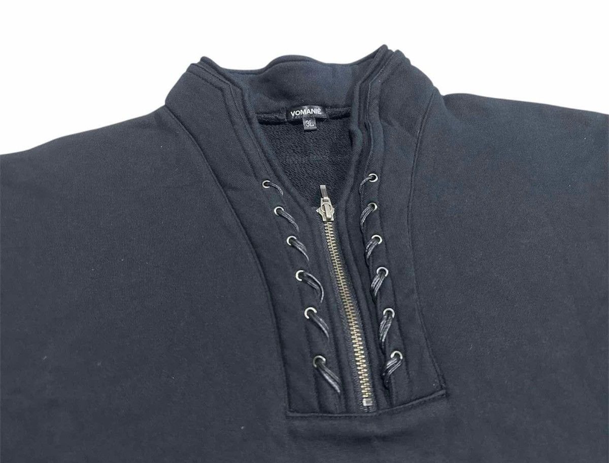 If Six Was Nine × Japanese Brand × KMRii 🔥Sixk Japanese Y2K Laces Up Double Layer Half Zip Shirt Size US XL / EU 56 / 4 - 5 Thumbnail