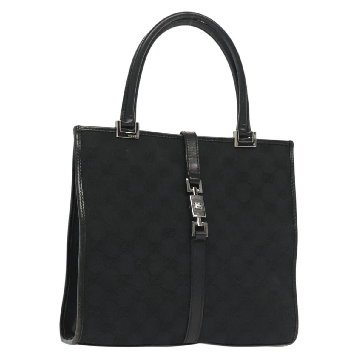 Gucci GUCCI GG Canvas Jackie Hand Bag Black Silver 002 002 Size ONE SIZE - 1 Thumbnail