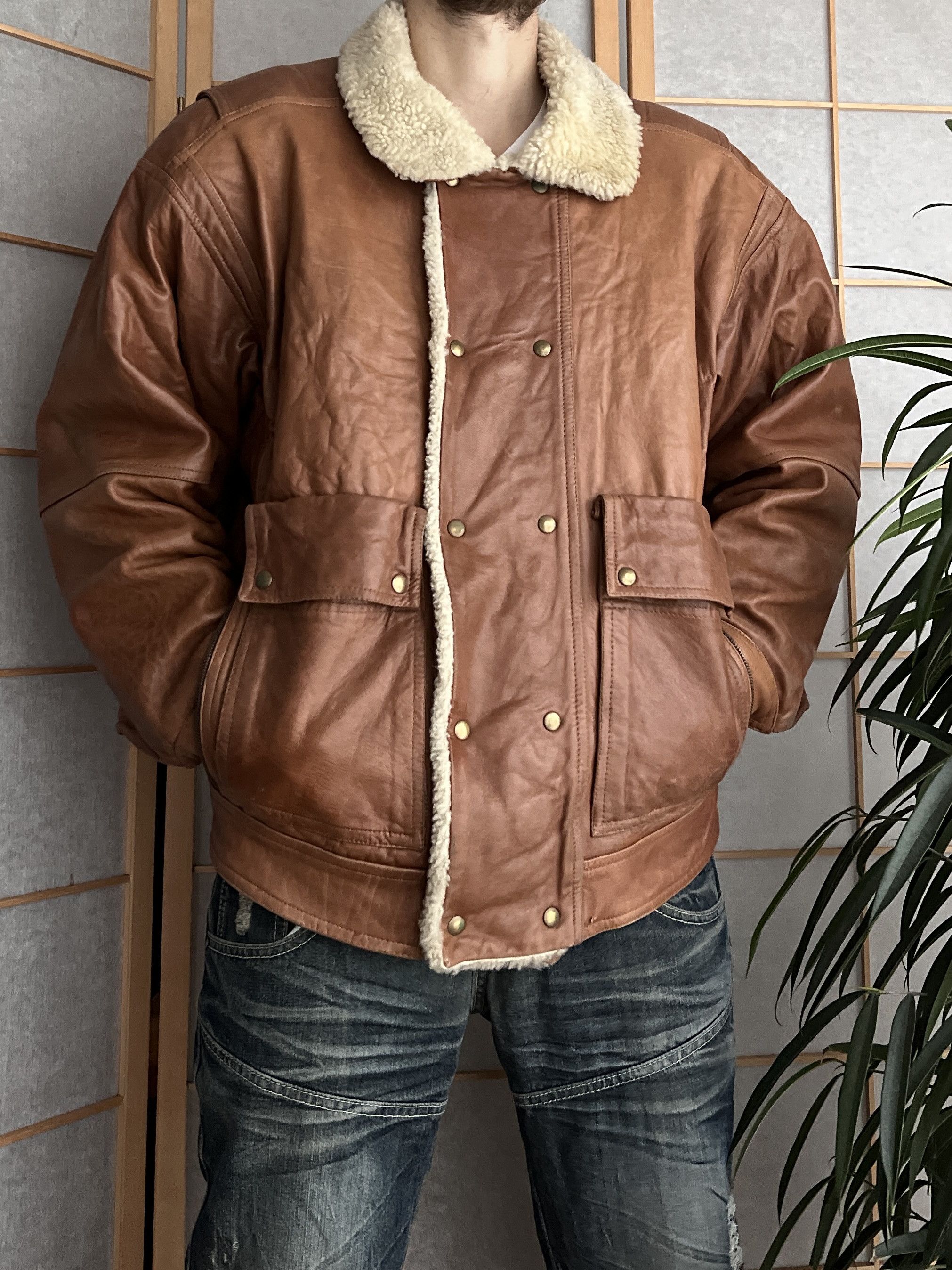 Le Grande Bleu (L.G.B.) Rick Owens Type VTG 00s Yohji Yamamoto Style Leather Jacket Size US XL / EU 56 / 4 - 15 Thumbnail