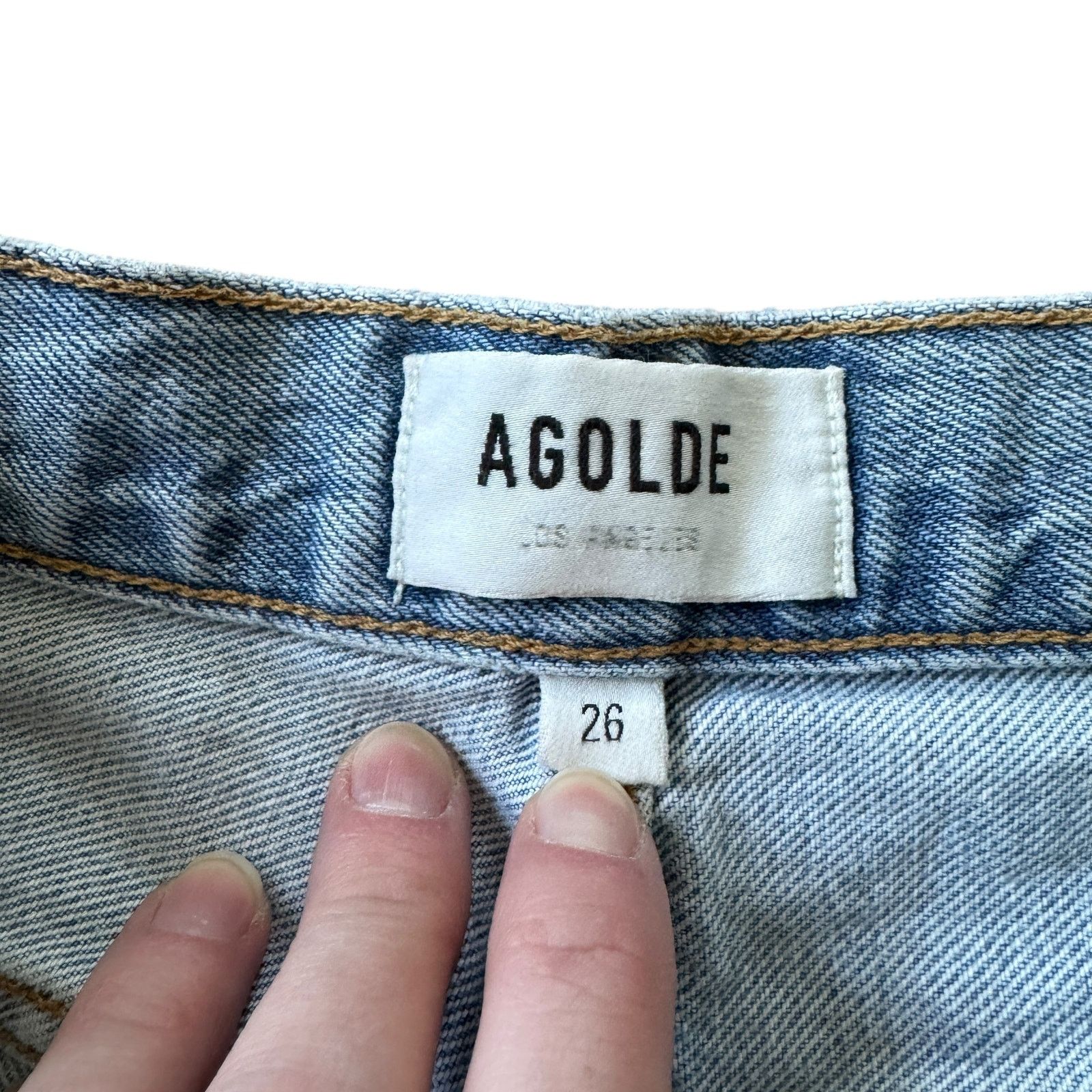 Agolde AGOLDE Riley High Rise Straight Crop Jean Dimension Wash Size 26" / US 2 / IT 38 - 4 Thumbnail