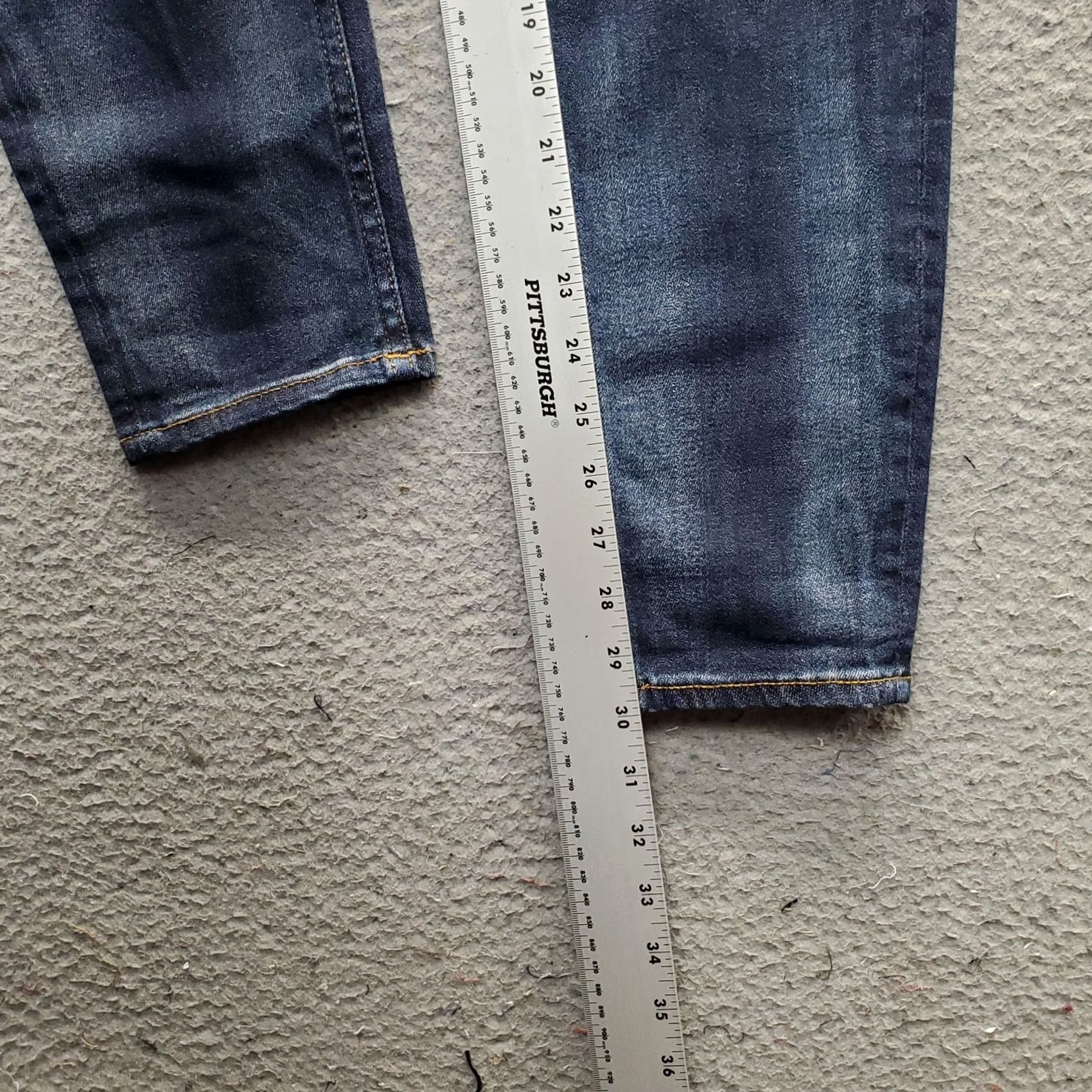 Vintage VIGOSS Jagger Skinny Jeans Womens 31 Blue Denim Stretch Distressed Whiskered Jeans Size 24" / US 00 / IT 34 - 4 Thumbnail