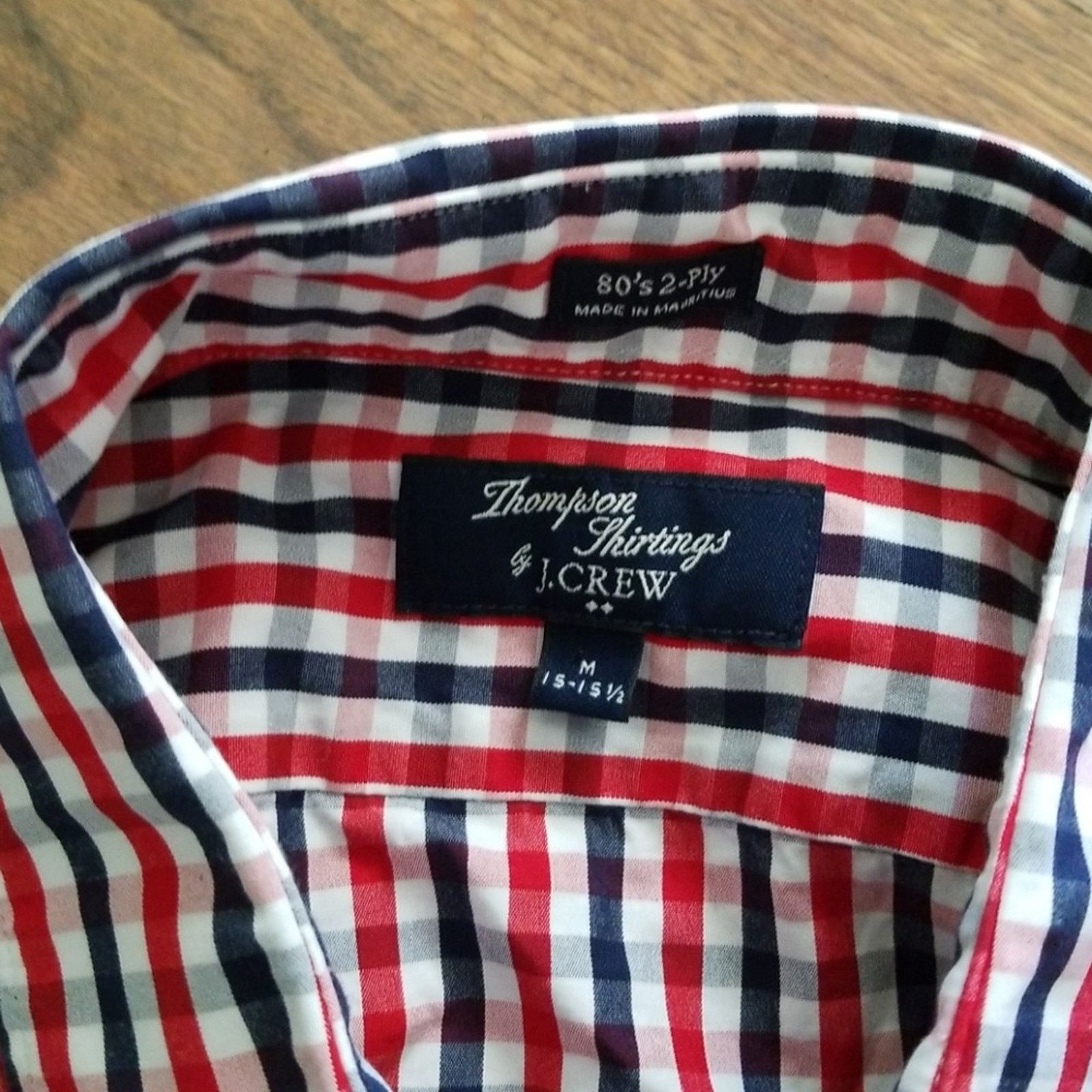 J.Crew Red White & Blue J. Crew Check Button Down Size US M / EU 48-50 / 2 - 2 Thumbnail