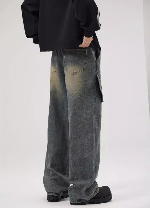 Japanese Brand × Jean Men's vintage distressed loose straight cleanfit jeans Size US 32 / EU 48 - 5 Thumbnail