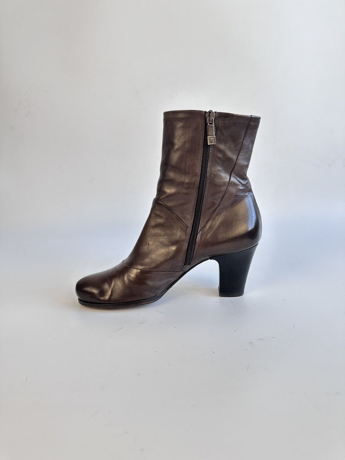 Other Alberto Fermani Brown Leather Ankle Boots Heels Size 37 Size US 7 / IT 37 - 11 Thumbnail
