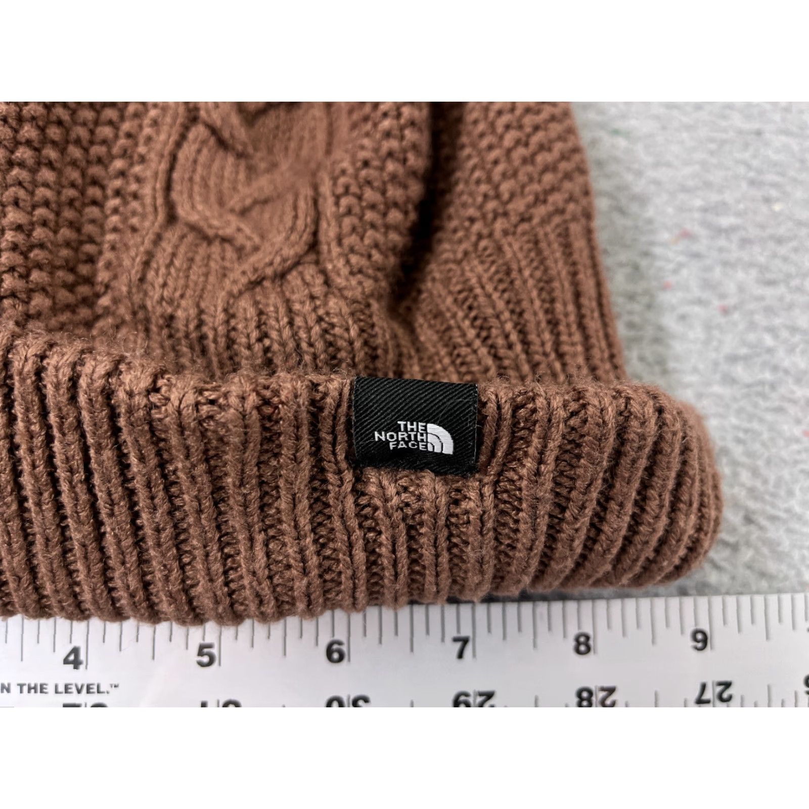 The North Face The North Face Beanie Knit Adult One Size Brown Logo Ski Beanie Lined Acrylic Polyester Wool Blend Hat Mens/Womens Size ONE SIZE - 2 Thumbnail