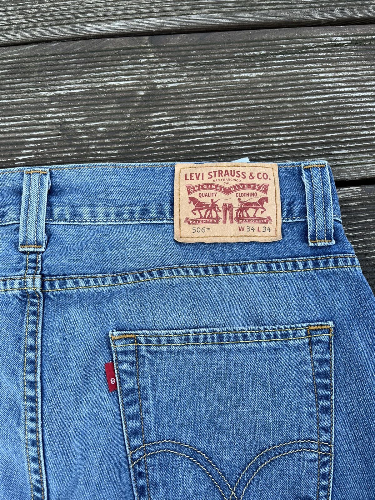 Levi's Vintage 90's Levis 506 34x34 Blue Classic Jeans Pants @196 Size US 34 / EU 50 - 8 Thumbnail