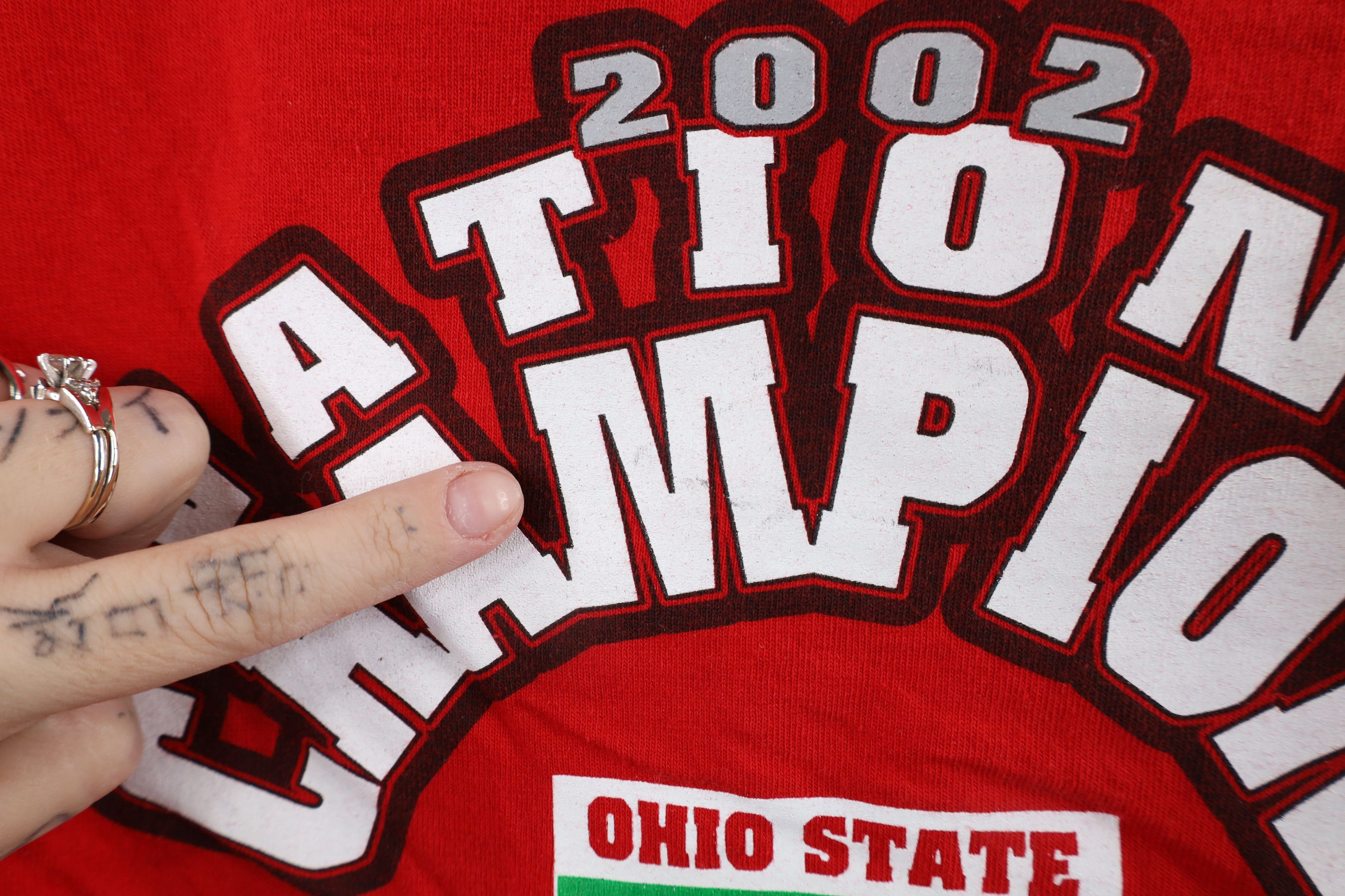 Vintage Vintage Champs Ohio State University Football T-Shirt Red Size US XL / EU 56 / 4 - 5 Thumbnail