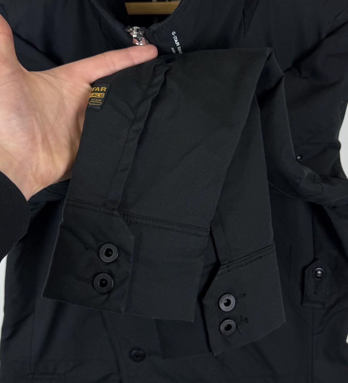 G-Star G-Star Raw Minor Trench Coat Full Zip Jacket Black Top Denim Size S / US 4 / IT 40 - 5 Thumbnail