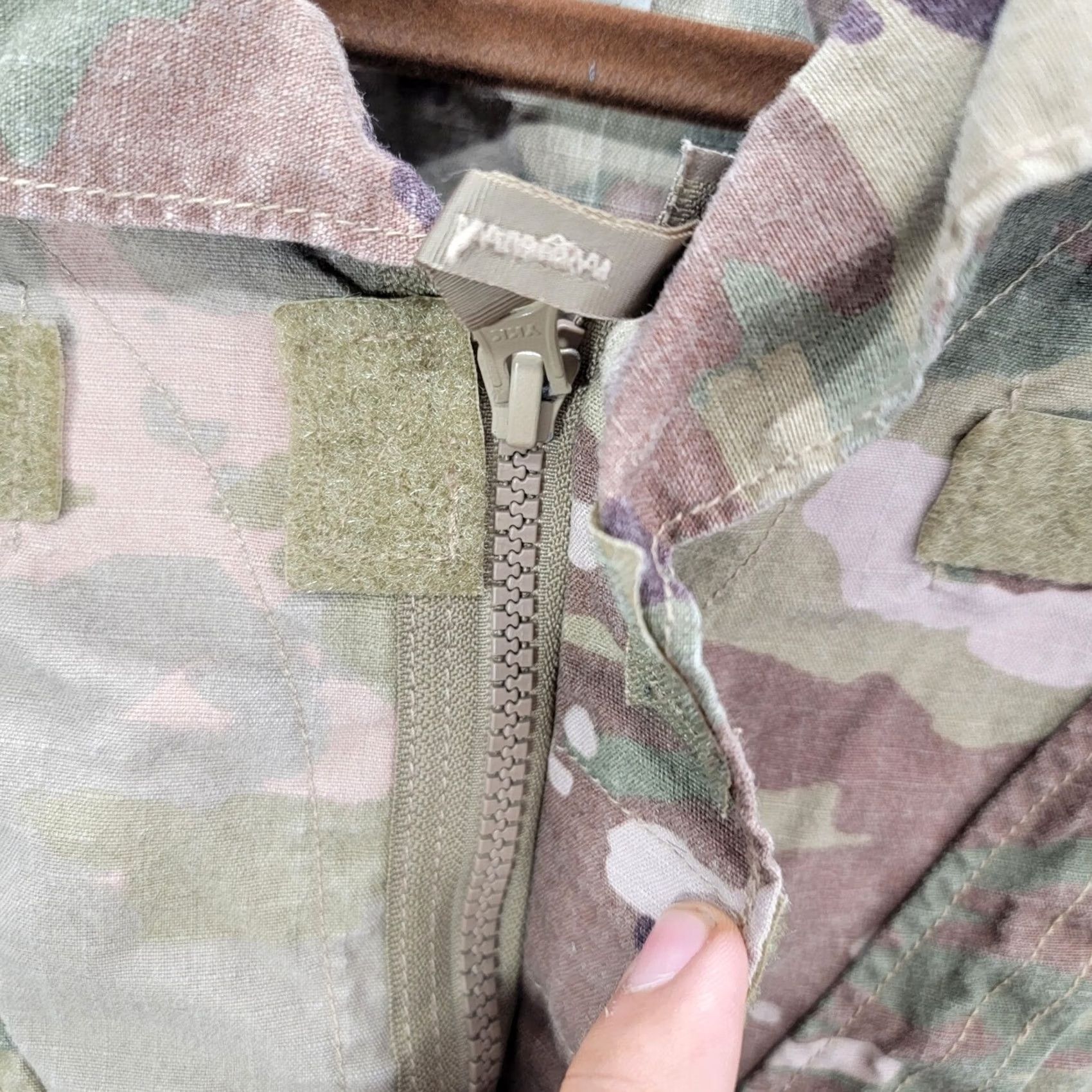 Vintage US Army Camouflage Button-Up Shirt Perimeter Insect Guard Men's M Short Sleeve Long Sleeve Breathable Pockets Green Army Size US M / EU 48-50 / 2 - 3 Thumbnail