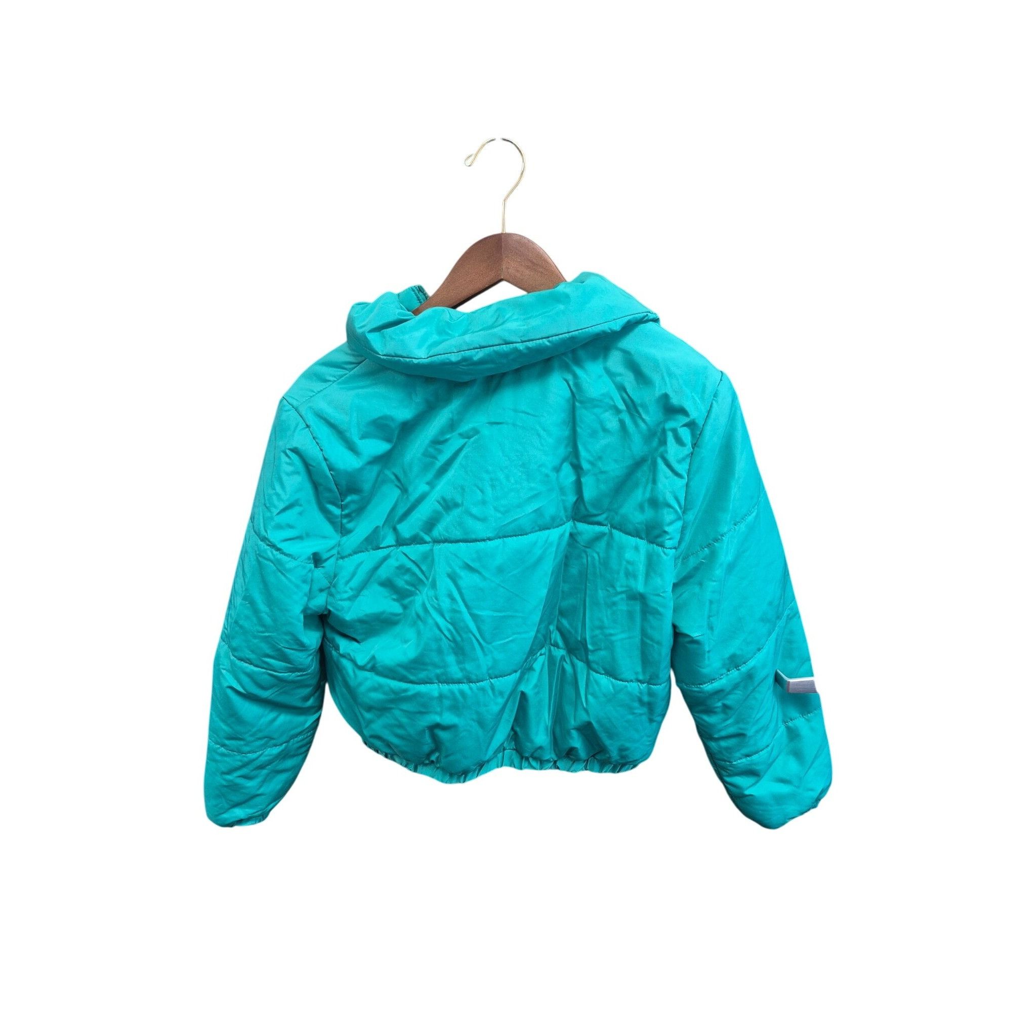 Other Wild Fable Cropped Puffer Jacket XS Green Quilted Lightweigh Size XS / US 0-2 / IT 36-38 - 3 Thumbnail