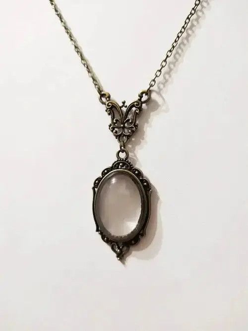 Other Vintage Transparent Glass Pendant Necklace Size ONE SIZE - 3 Thumbnail