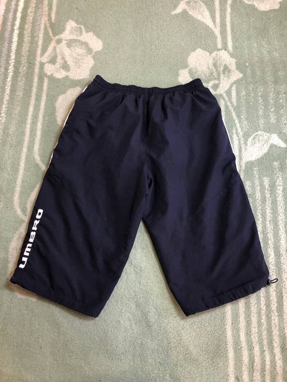 Umbro Vintage Nike Track shorts Mens Blue nylon Wide Leg Baggy Size US 34 / EU 50 - 6 Thumbnail