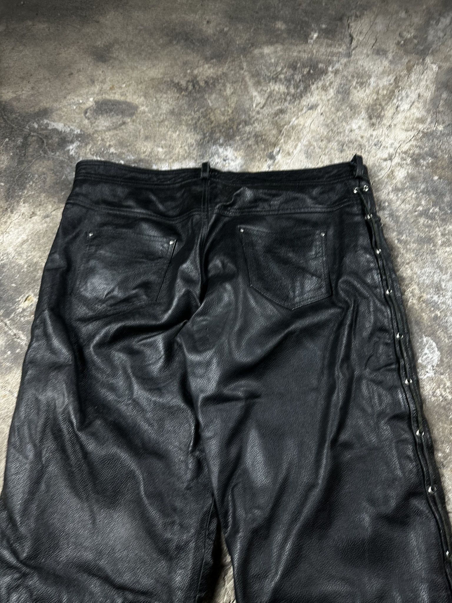 Vintage Vintage Avant Garde Leather Oversized Cowboy Biker Pants Size US 42 / EU 58 - 6 Thumbnail