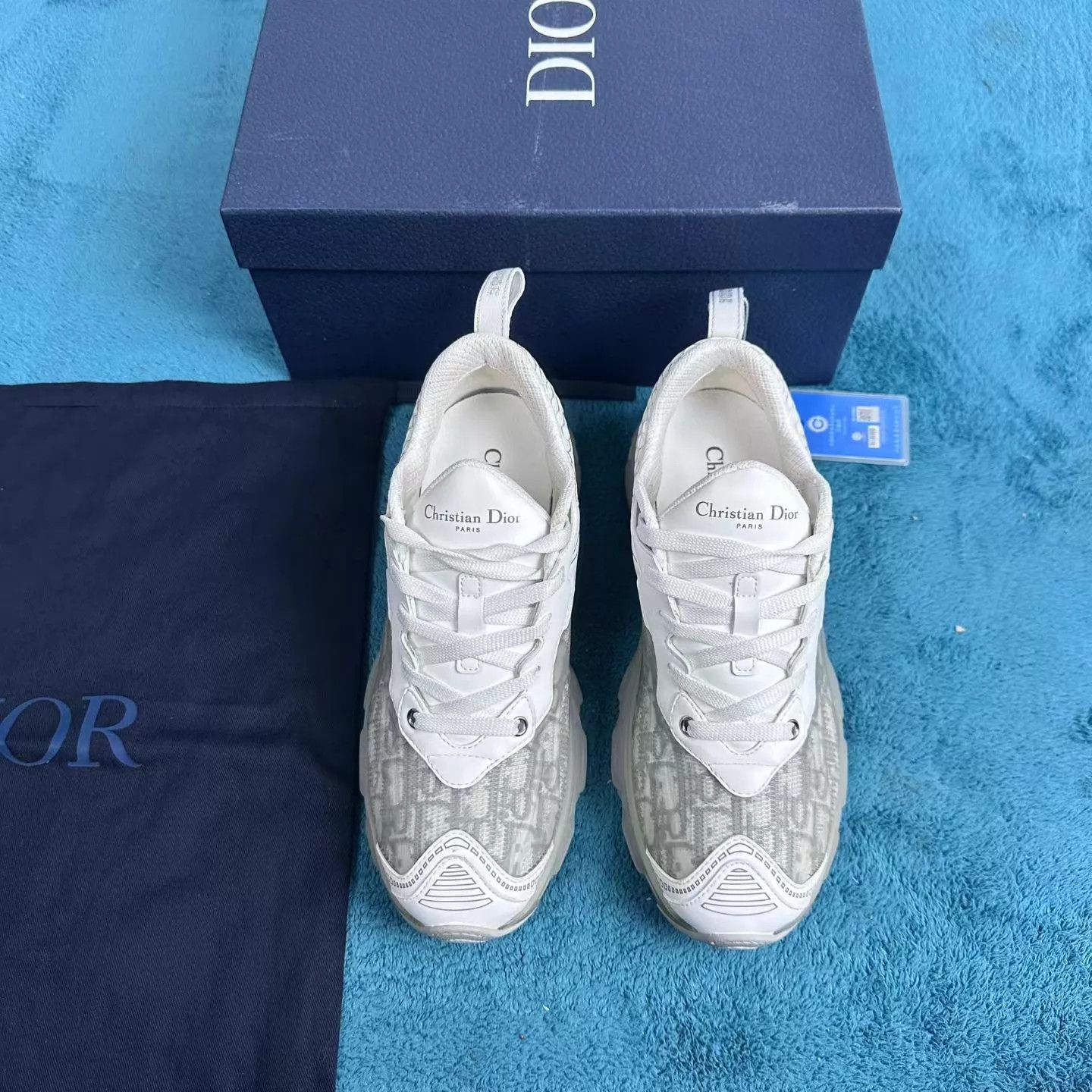 Dior Dior Vibe Oblique Low-Top Sneaker White 38.5 Size US 8 / IT 38 - 1 Thumbnail