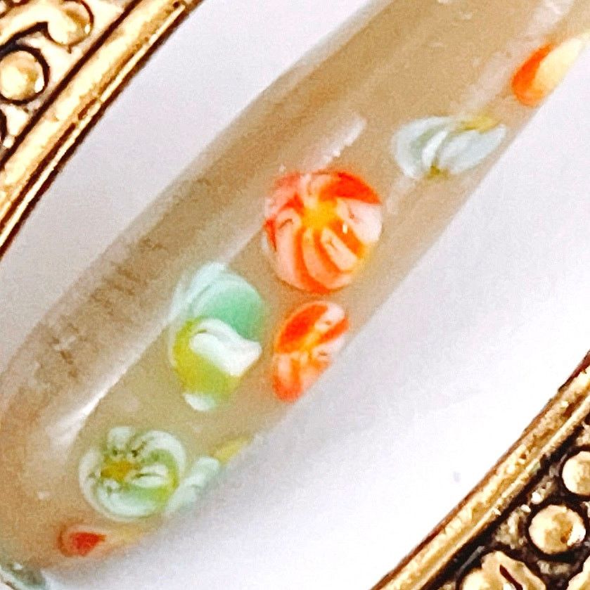 Vintage Vintage Mid Century Clip On Earrings Millefiori Art Glass Size ONE SIZE - 4 Thumbnail