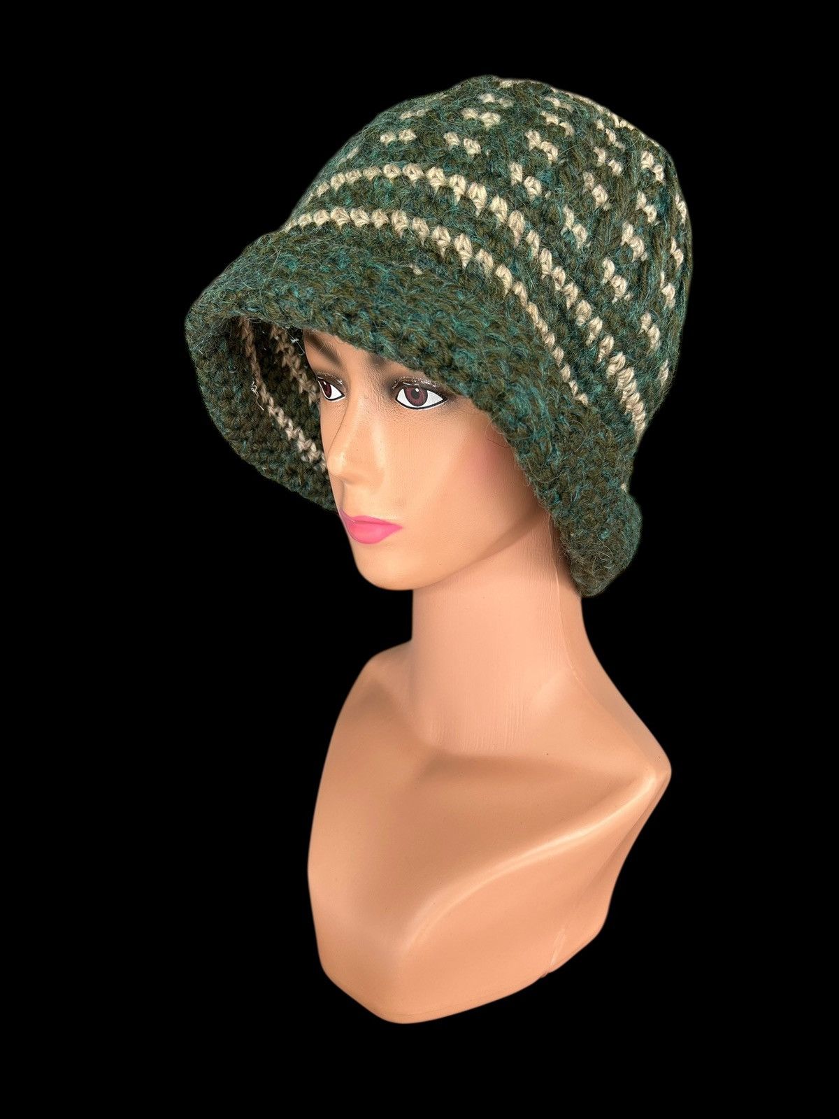 Kapital Crochet Knitted Handmade hairy Big Beanie Hats Size ONE SIZE - 3 Thumbnail