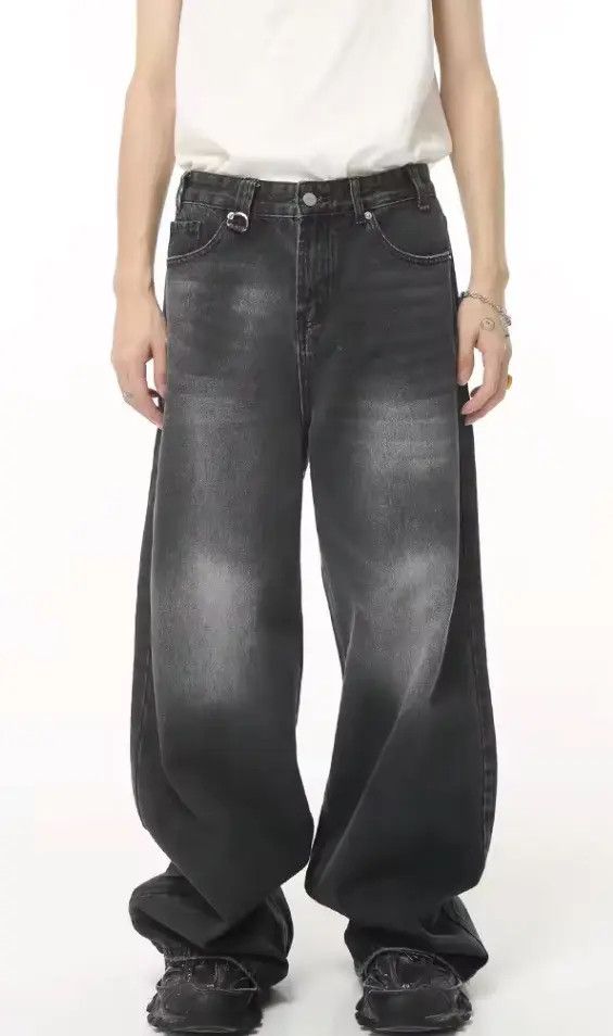 Japanese Brand Fujimori x Hino Black Washed Denim Jeans Size US 31 - 4 Thumbnail