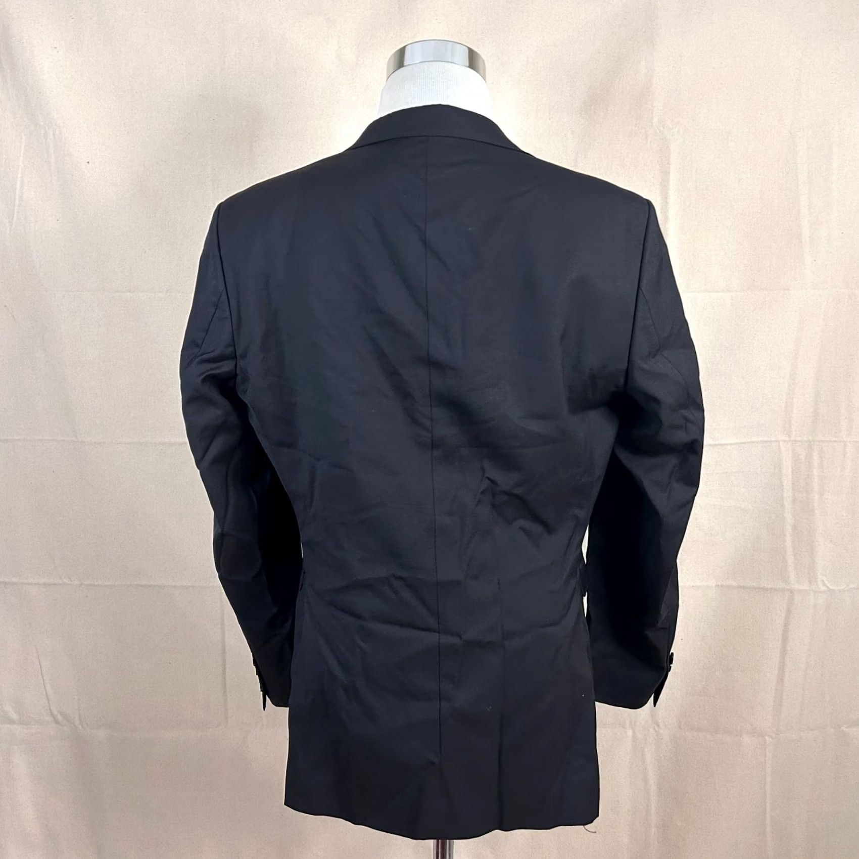 Saks Fifth Avenue Saks Fifth Ave Sport Coat 42R Wool Black Two-Button Double Vented Notch Lapel Fully Lined Regular Mens Jacket Coat Size US XS / EU 42 / 0 - 6 Thumbnail