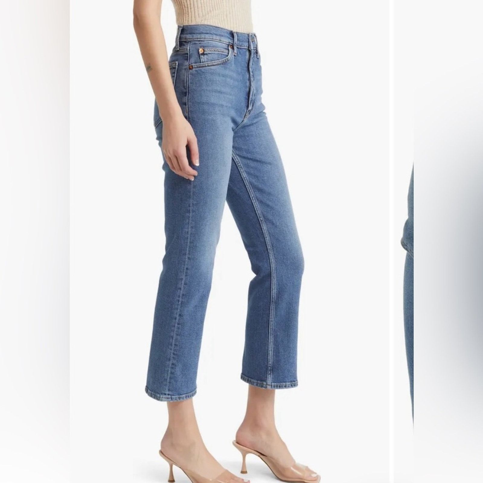 RE/DONE New! Re/Done 70s High Rise Crop Boot Jeans - 25 - $275 Size 25" / US 0 / IT 36 - 3 Thumbnail