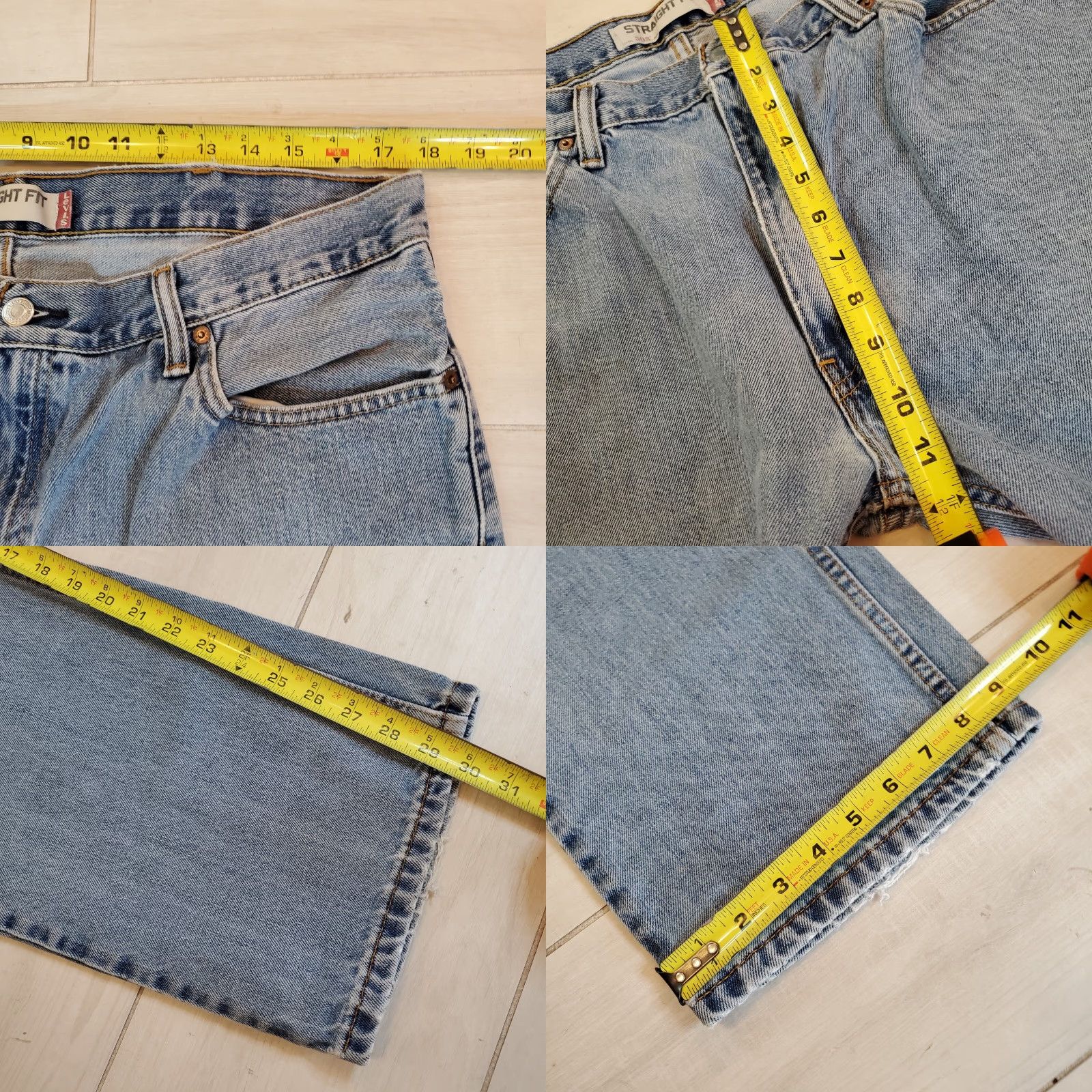 Levi's VINTAGE Levi's 505 Jeans Mens 38x30 Blue Straight Leg Distressed Hole Ripped Denim 5-Pocket Regular Zip Fly Belt Loops Men Jeans Size US 38 / EU 54 - 9 Thumbnail