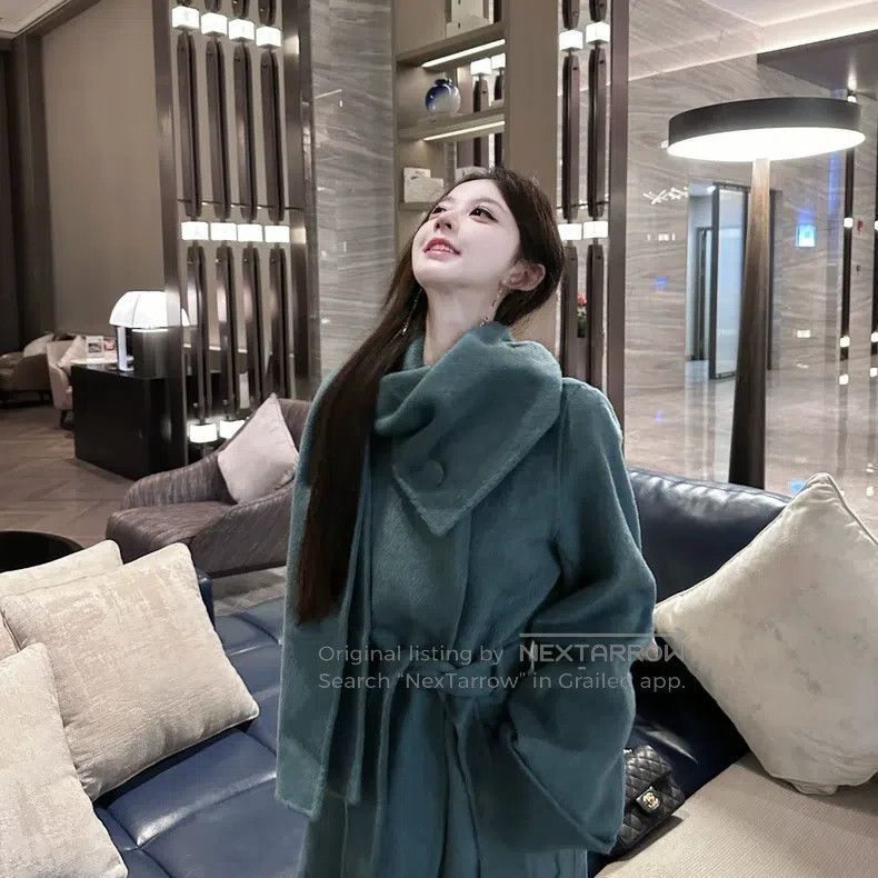 Hermes Hermes 24FW Green Cashmere Long Trench Coat Size XS / US 0-2 / IT 36-38 - 6 Thumbnail