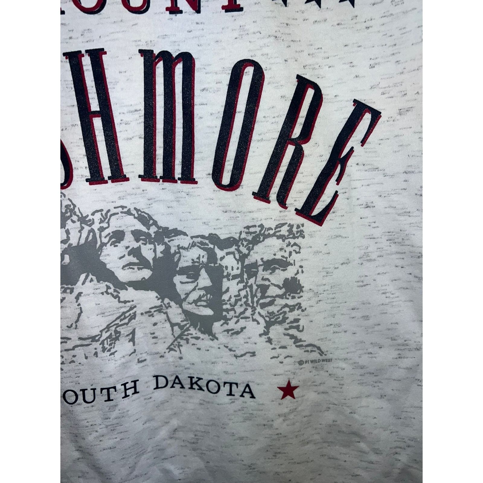 Vintage Vintage Mount Rushmore Shirt Oneita Speckled White L Tee Size US L / EU 52-54 / 3 - 4 Thumbnail