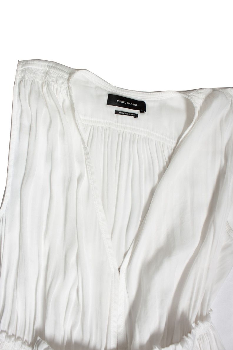 Isabel Marant Isabel Marant, White sheer dress with ruffles Size S / US 4 / IT 40 - 6 Thumbnail