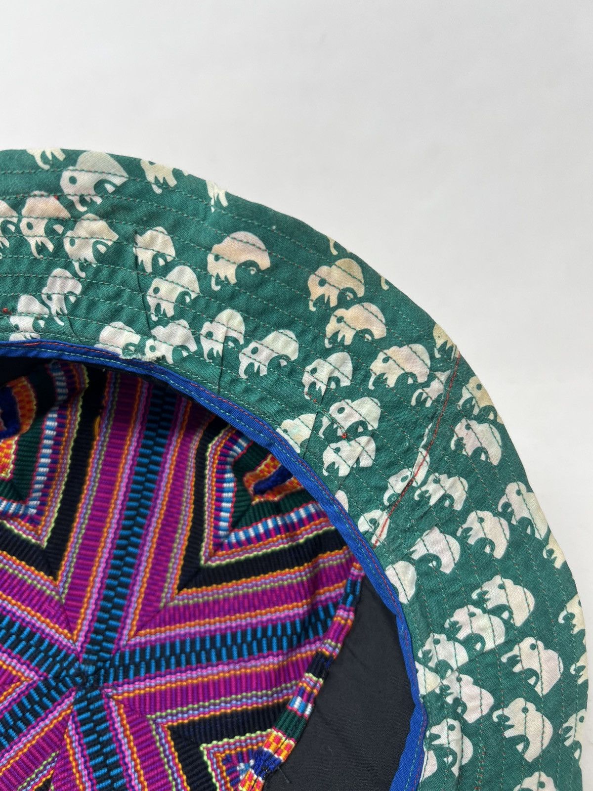 If Six Was Nine Hippie Hobo Patchwork Woven Geometric Hat Cap Size ONE SIZE - 7 Thumbnail