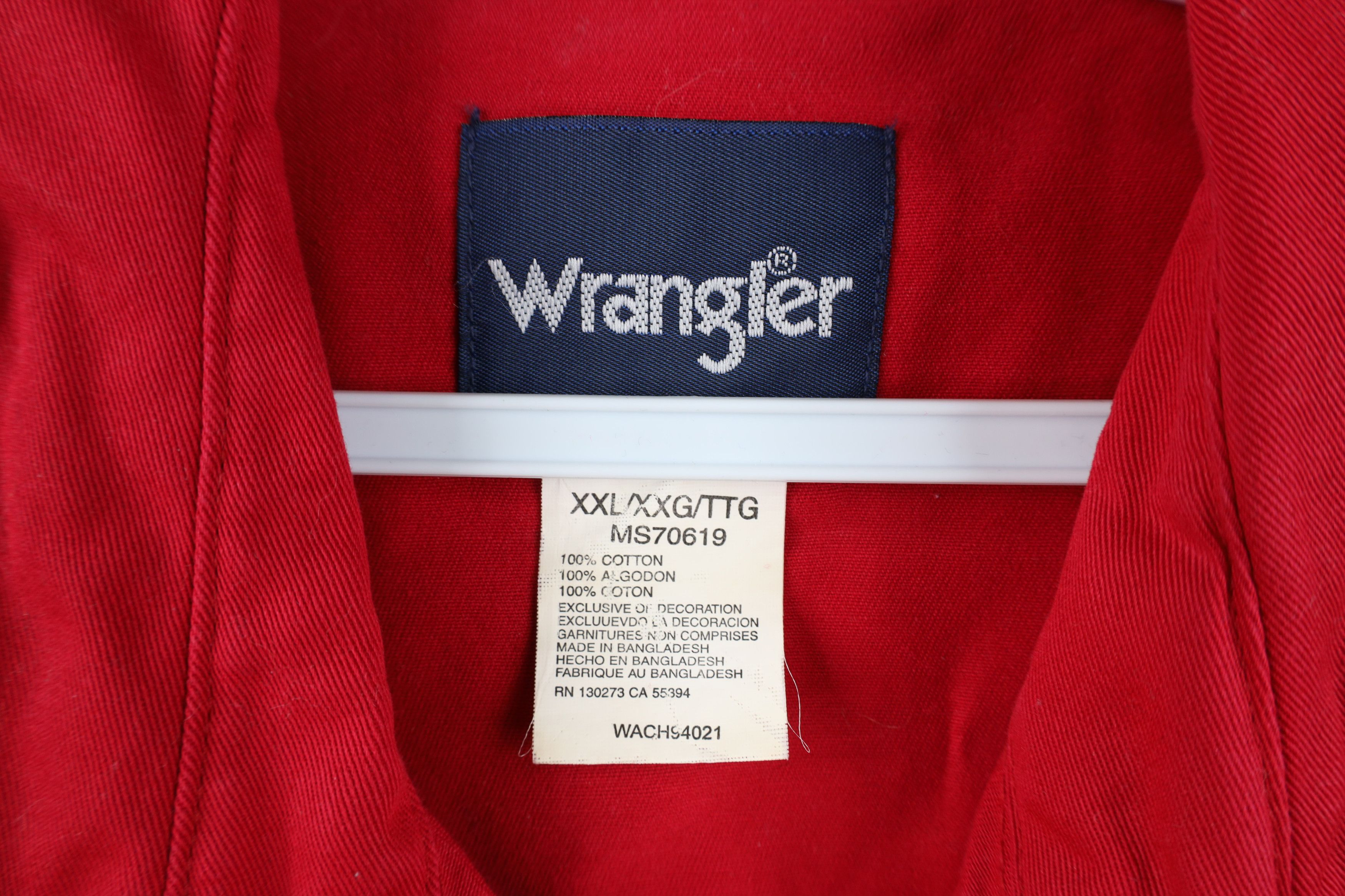 Wrangler Vintage 90s Wrangler Heavyweight Western Cowboy Button Shirt Size US XXL / EU 58 / 5 - 11 Thumbnail
