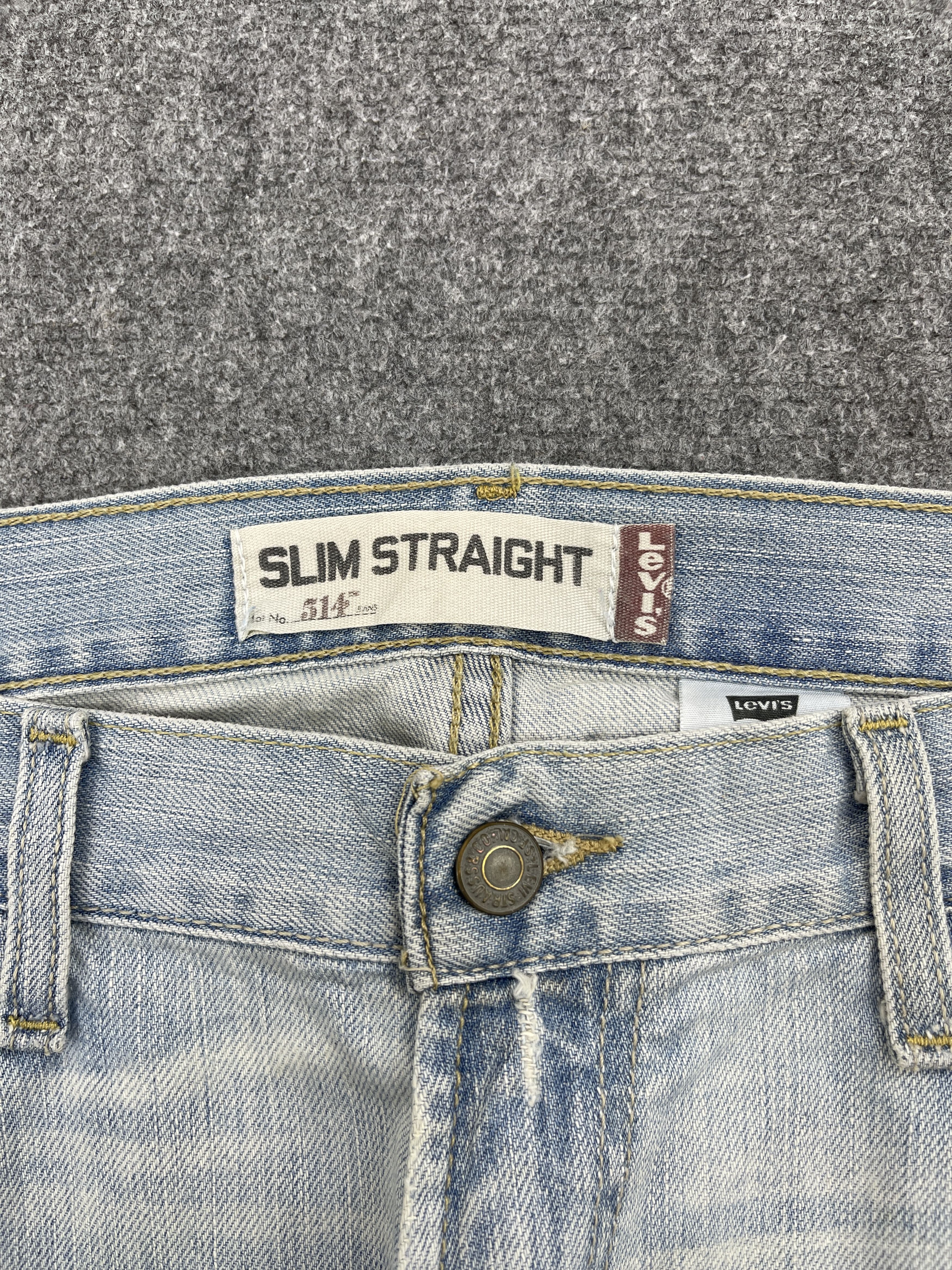 Levi's Vintage Levis 514 Slim Straight Light Wash Jeans DP2488 Size US 34 / EU 50 - 7 Thumbnail