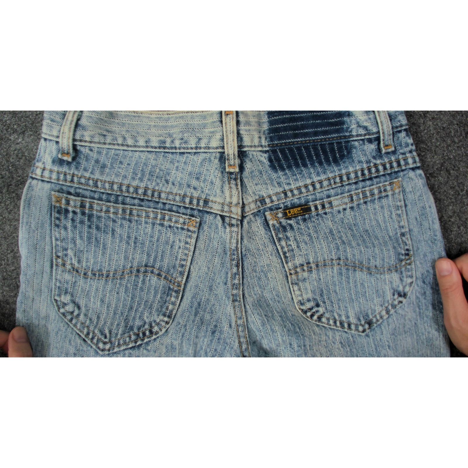 Lee VTG 80s Rare Pinstripe Lee Riders High Waisted Denim 29x31 Size 30" / US 8 / IT 44 - 8 Thumbnail