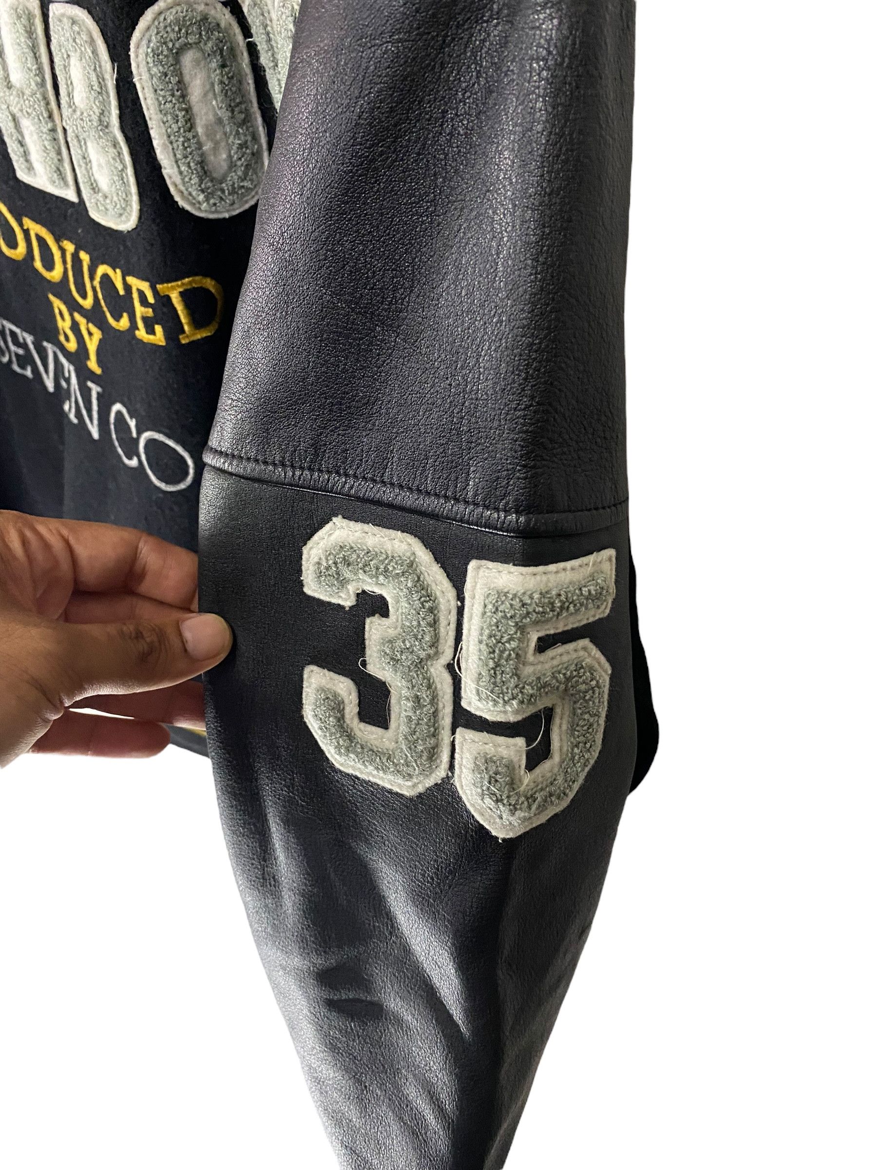 Japanese Brand 90s Posh Boy embroidered logo wool leather varsity jacket Size US L / EU 52-54 / 3 - 7 Thumbnail