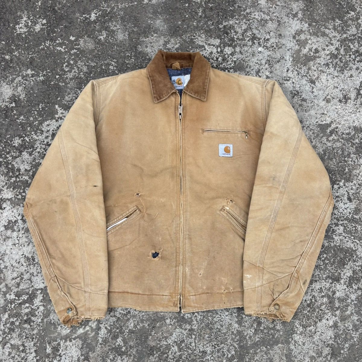 Carhartt Vintage Carhartt Detroit Tan Jacket Size US L / EU 52-54 / 3 - 1 Thumbnail