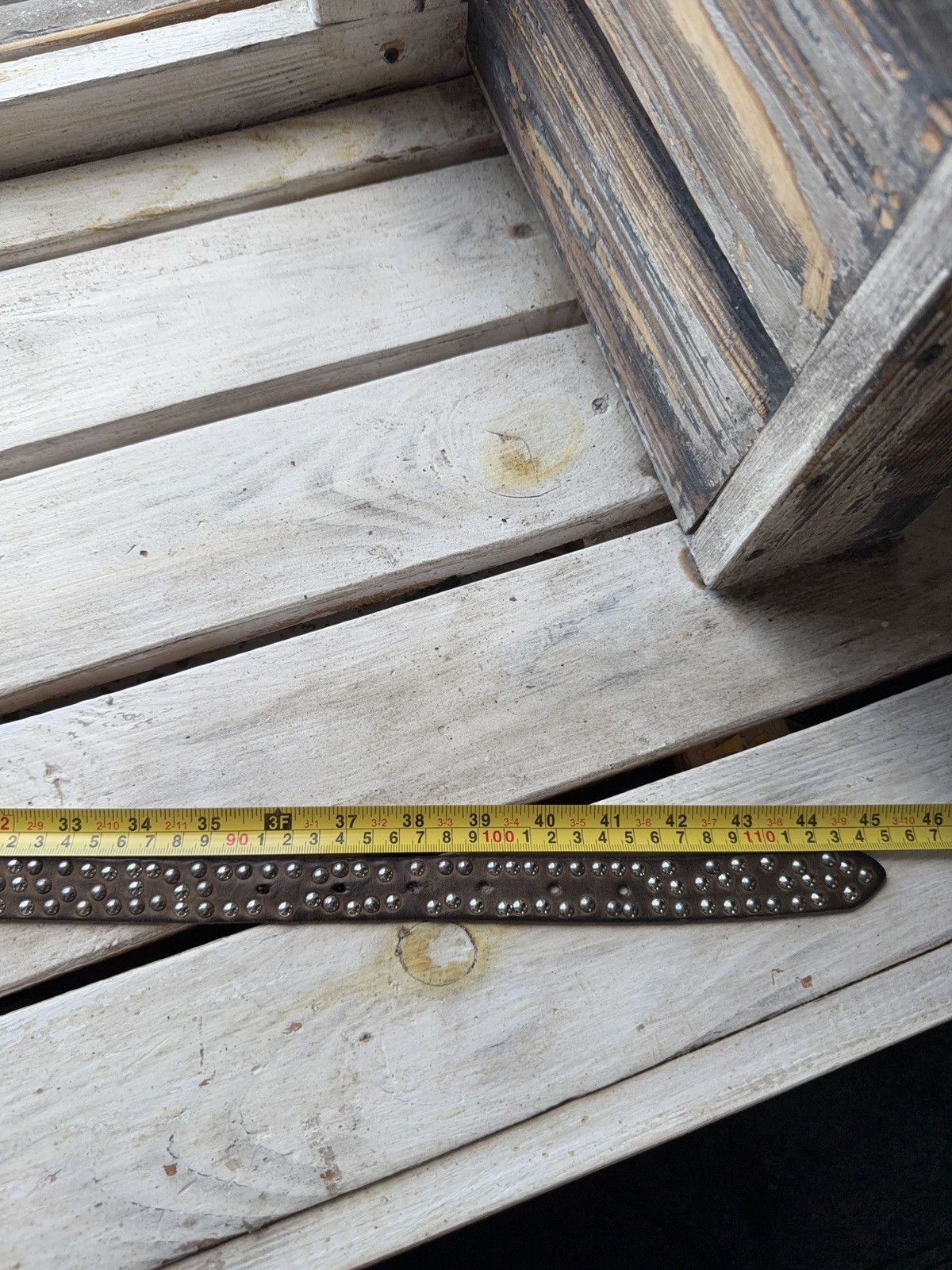 Japanese Brand Vintage Japanese Leather Punk Emo Rock Goth Y2K Drill belt Size ONE SIZE - 11 Thumbnail